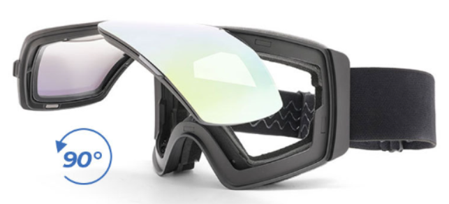 Flip-Up Ski/Snow Goggles - Lava Chrome