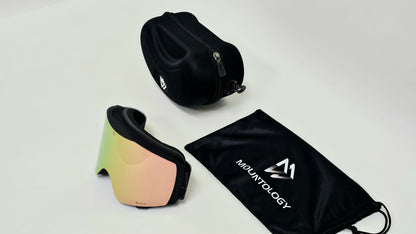 Flip-Up Ski/Snow Goggles - Rose Chrome