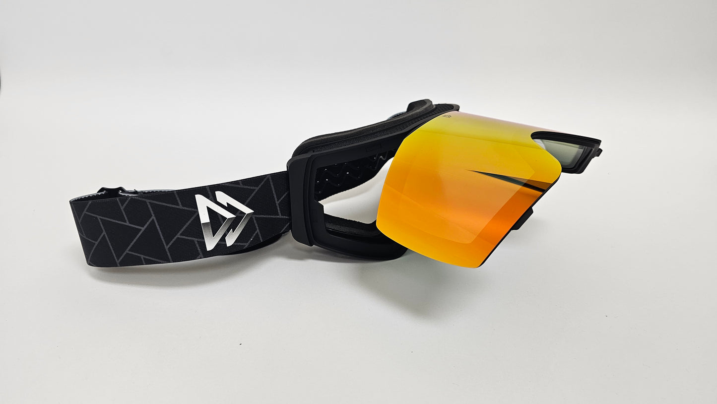 Flip-Up Ski/Snow Goggles - Lava Chrome