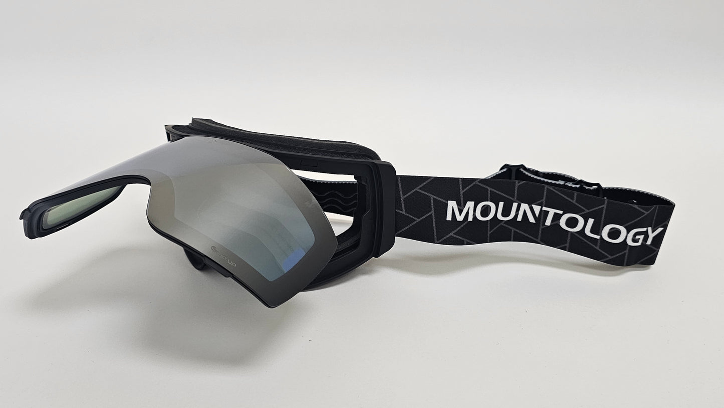 Flip-Up Ski/Snow Goggles - Glacier Chrome