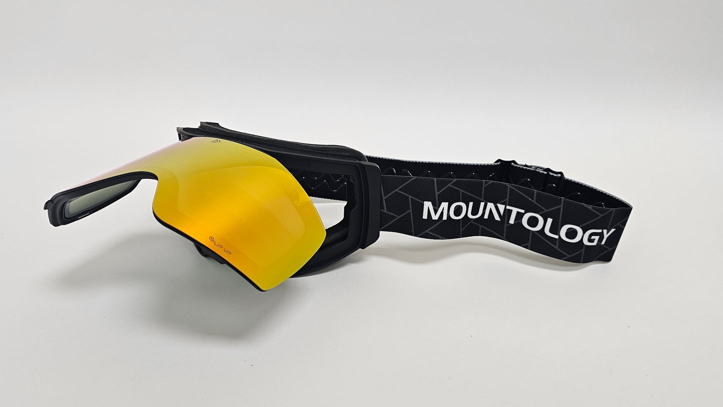 Flip-Up Ski/Snow Goggles - Lava Chrome