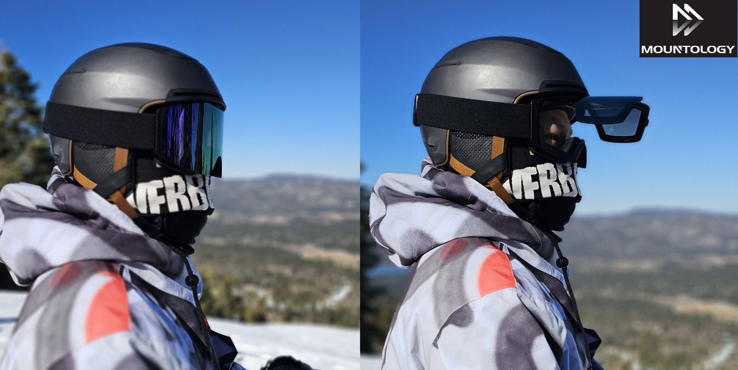 Flip-Up Ski/Snow Goggles - Glacier Chrome